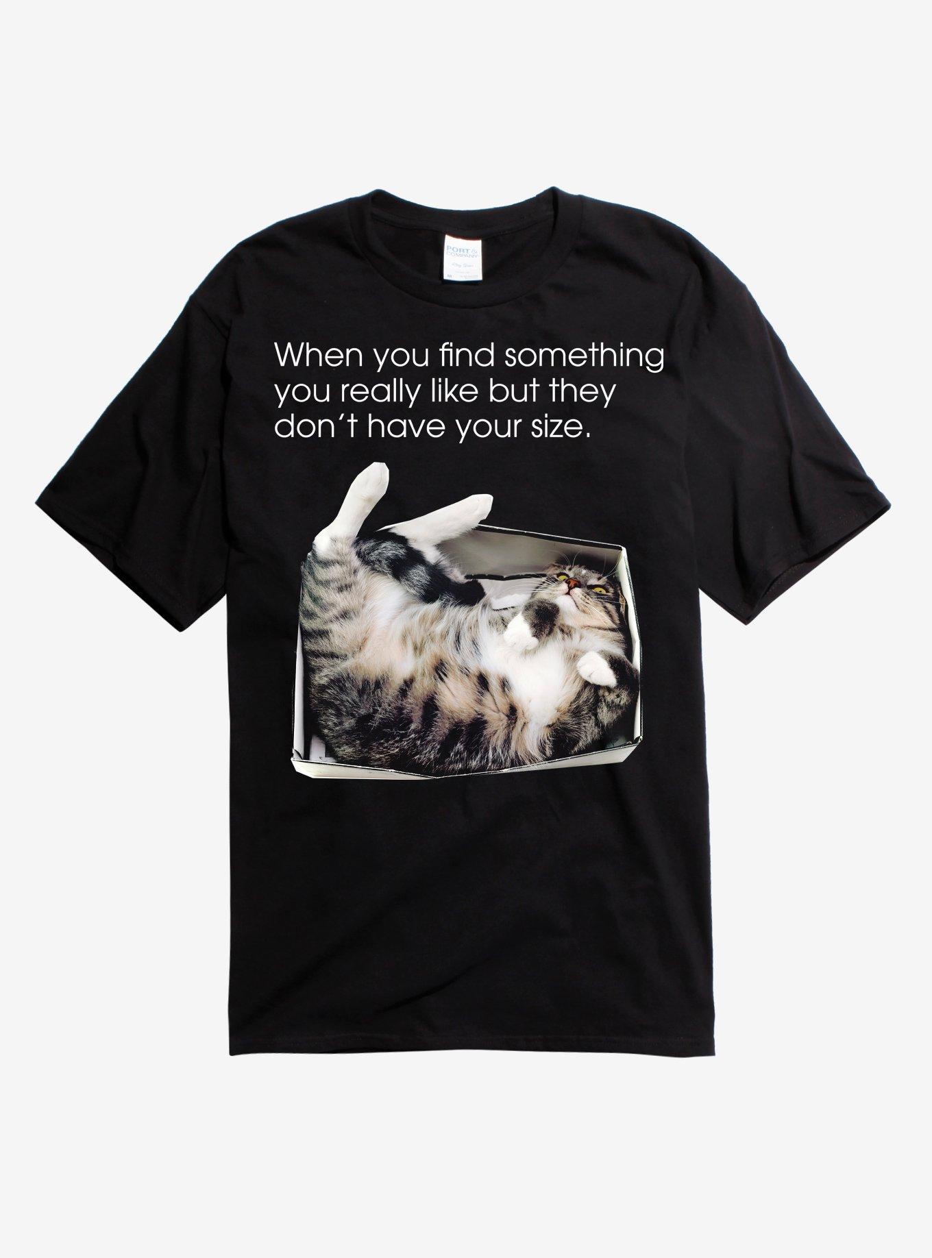 Don't Have Your Size Cat T-Shirt, BLACK, hi-res