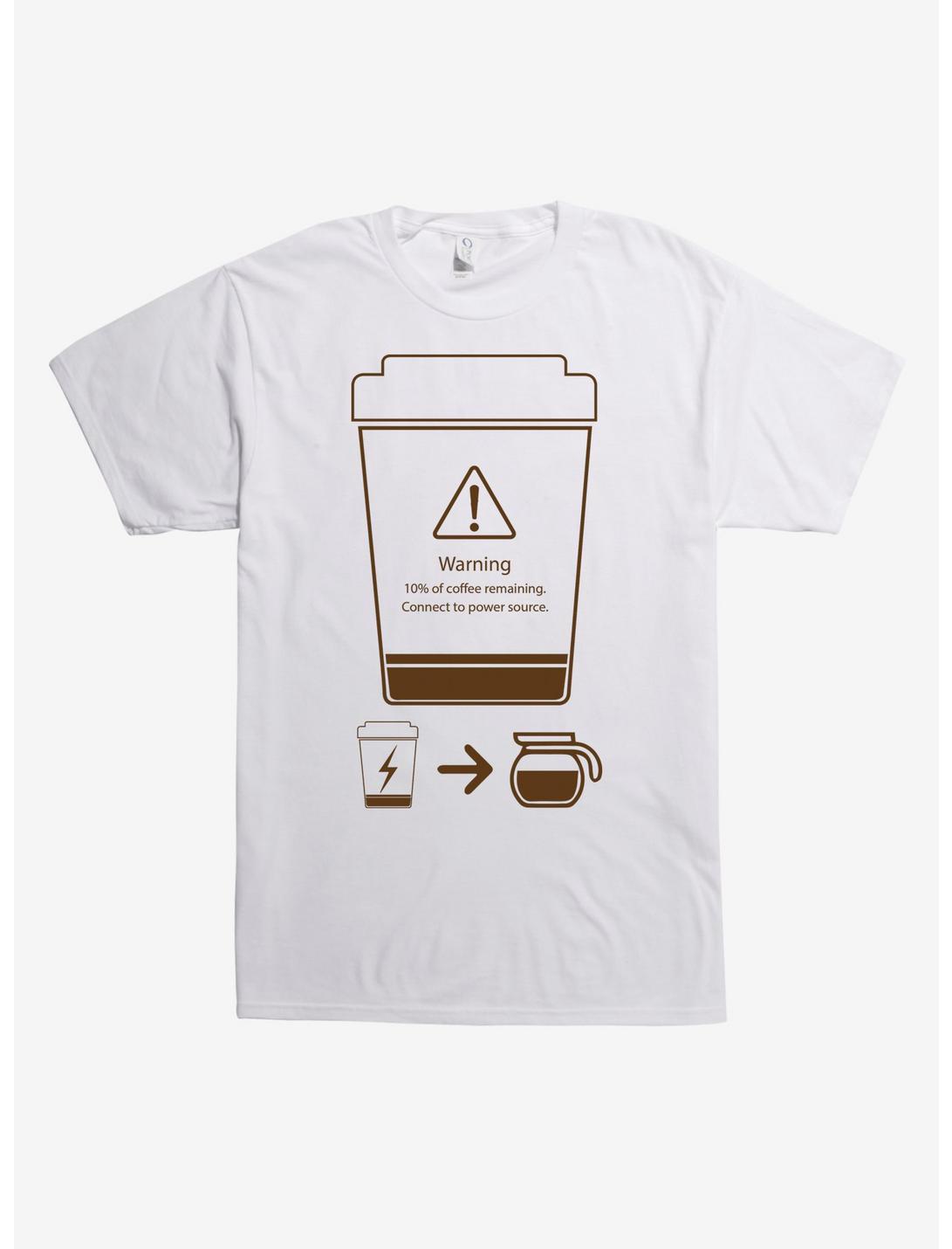 Warning Coffee T-Shirt, WHITE, hi-res