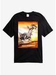 Sunset Cats T-Shirt, BLACK, hi-res