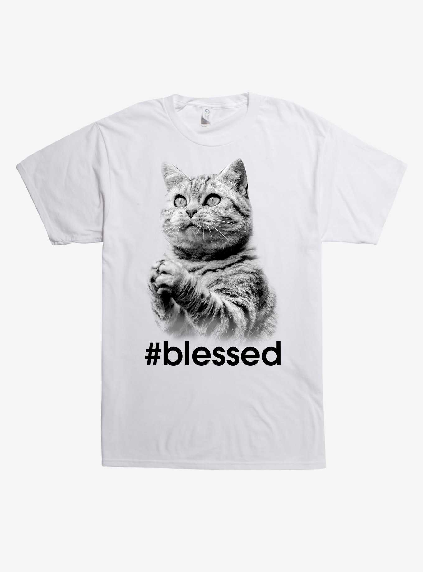 Hashtag Blessed Cat T-Shirt, , hi-res
