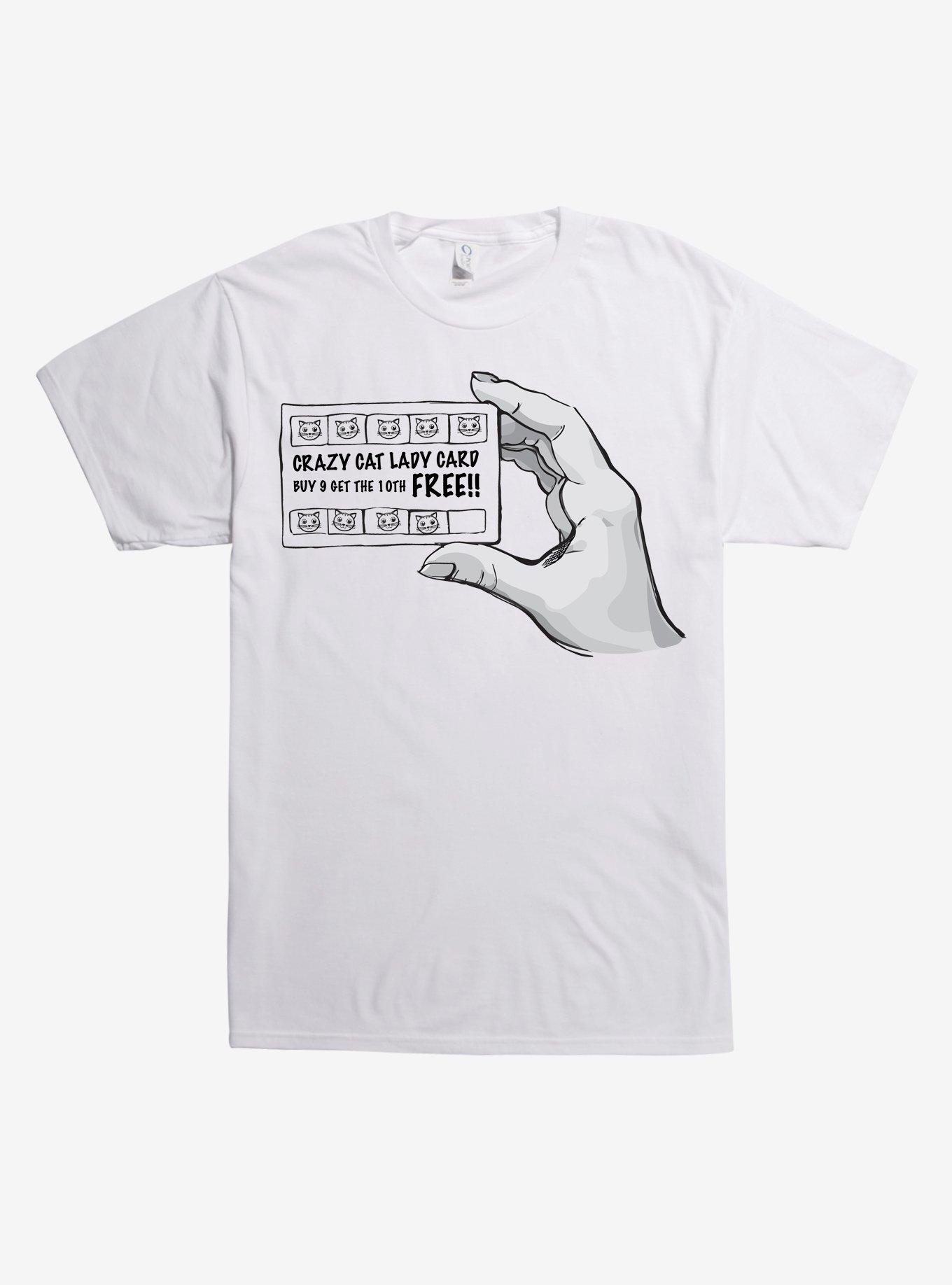 Crazy Cat Lady Card T-Shirt, , hi-res