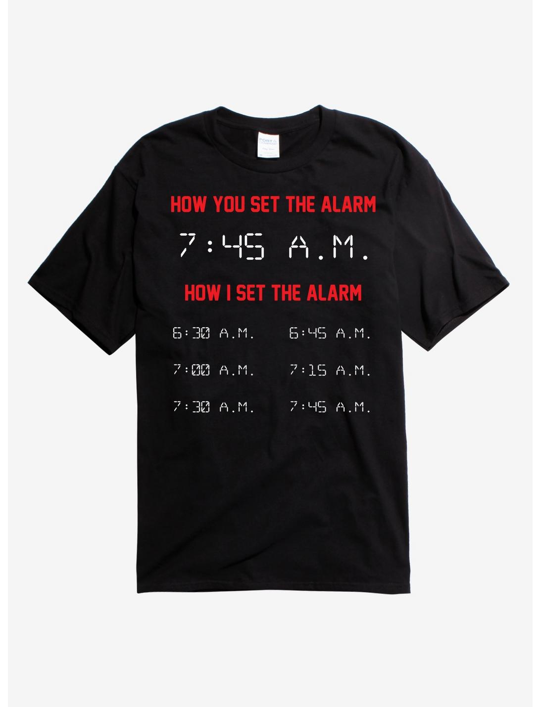 How I Set The Alarm T-Shirt, BLACK, hi-res