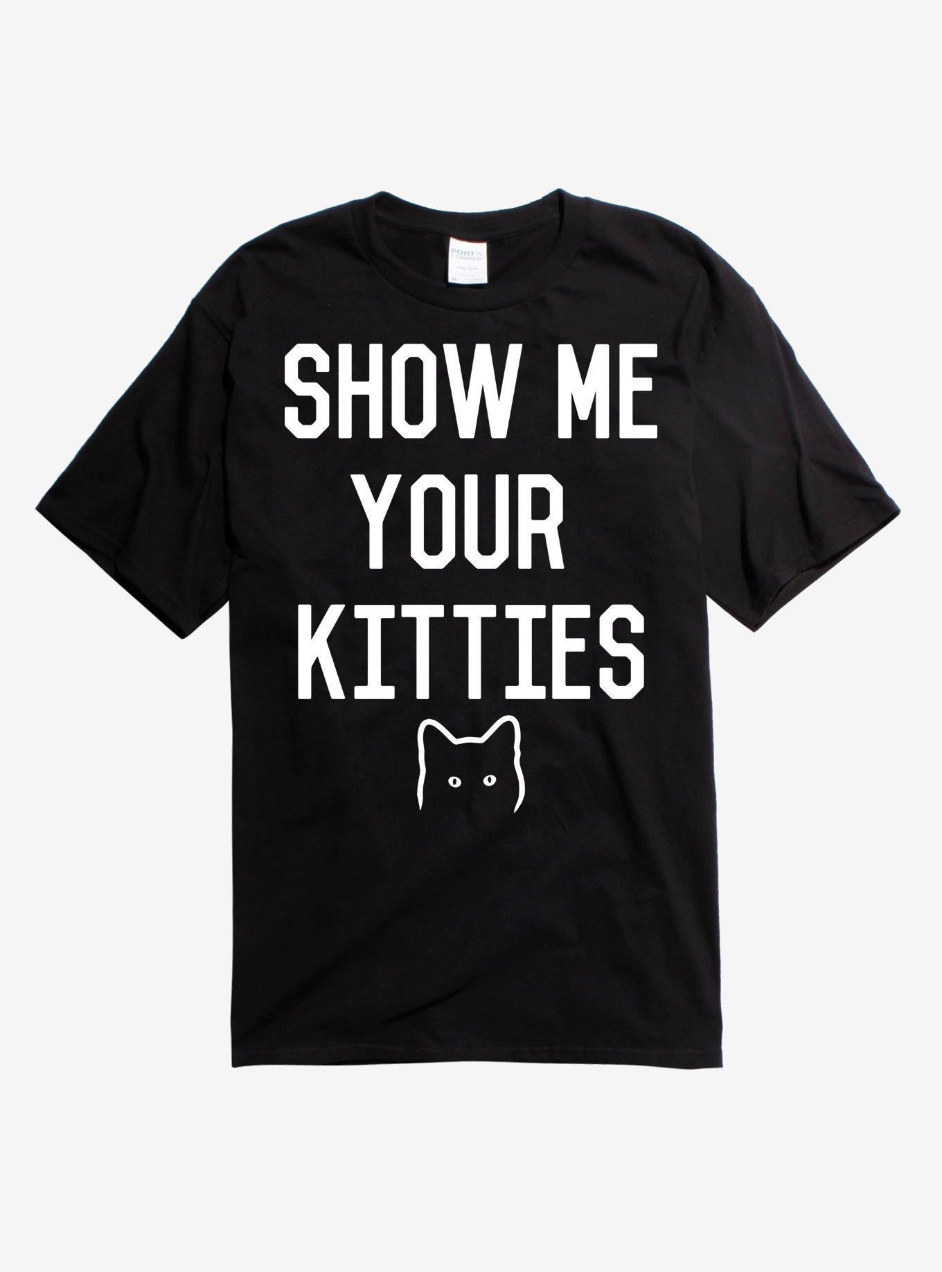 Show Me Your Kitties T-Shirt, BLACK, hi-res