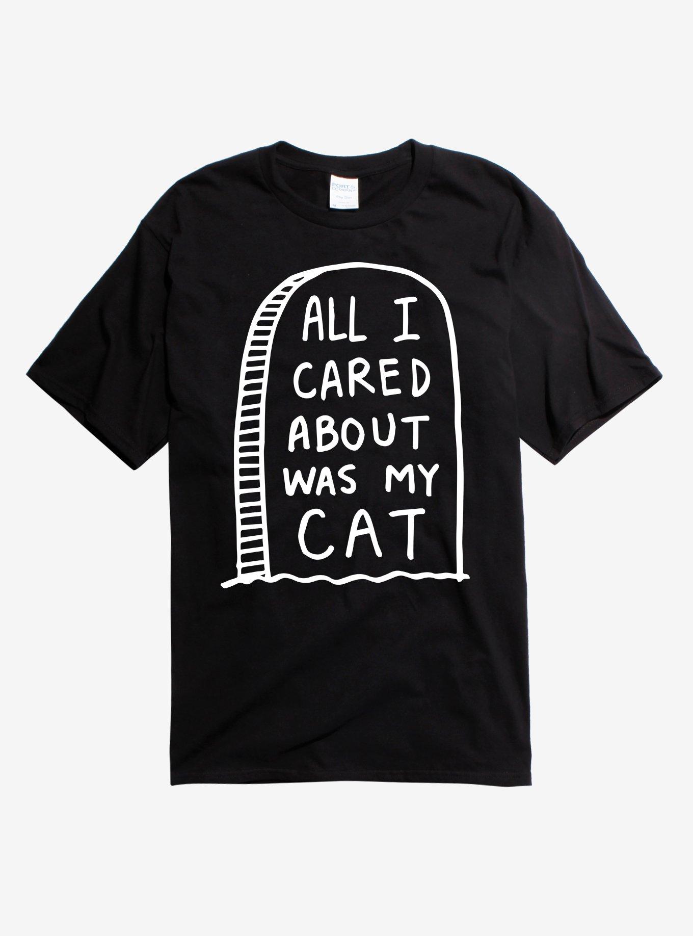 All I Cared About Was My Cat T-Shirt, BLACK, hi-res