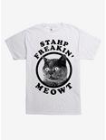 Stahp Freakin Meowt Cat T-Shirt, WHITE, hi-res