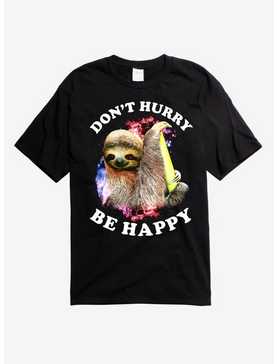 Don't Hurry Be Happy Sloth T-Shirt, , hi-res