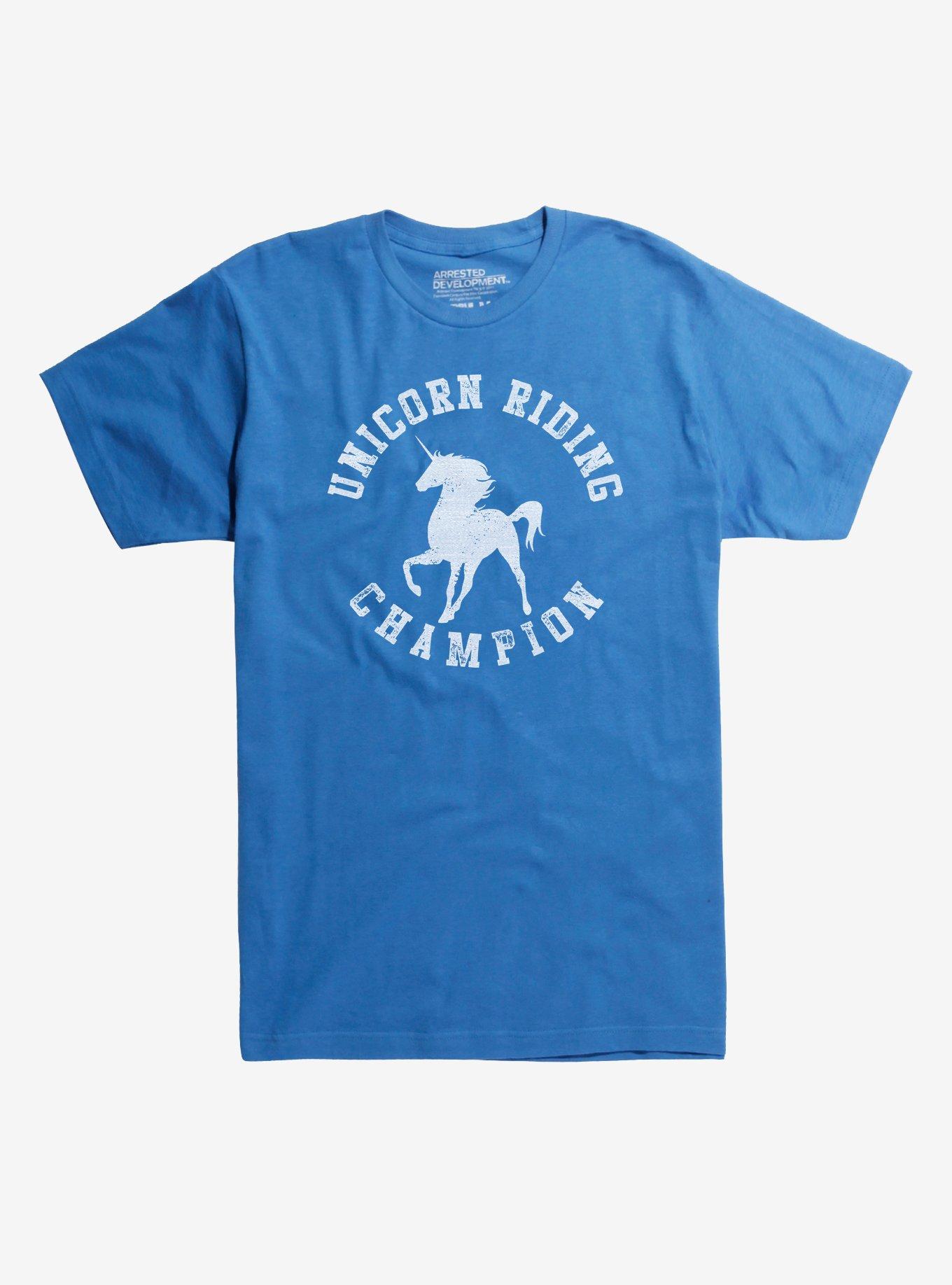 Unicorn Riding Champion T-Shirt, ROYAL BLUE, hi-res