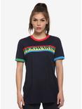 Harry Potter Hogwarts Rainbow Womens Ringer T-Shirt - BoxLunch Exclusive, MULTI, hi-res