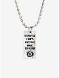 Supernatural Crazy People Tag Necklace, , hi-res