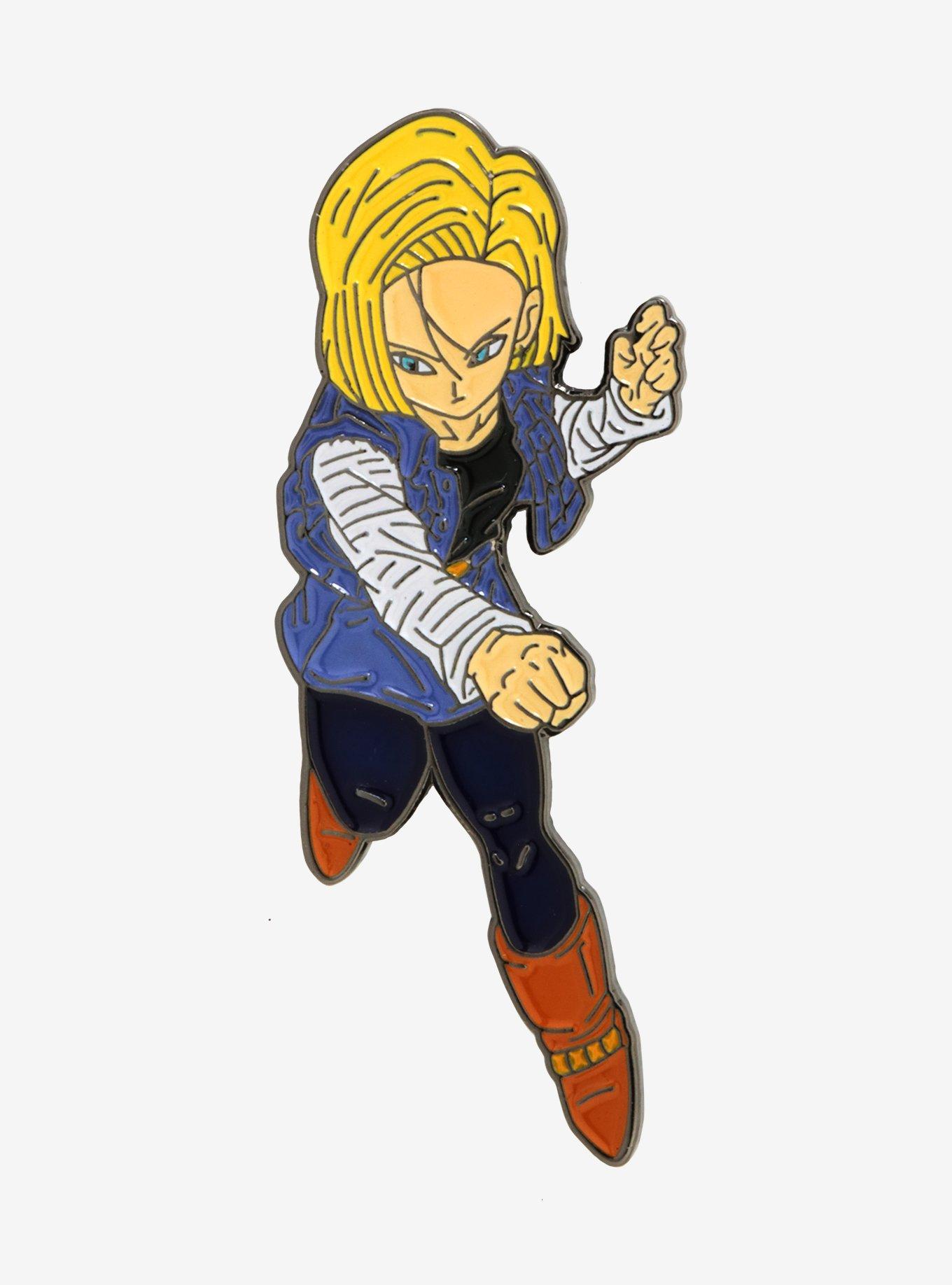 Dragon Ball Z Android 18 Enamel Pin - BoxLunch Exclusive, , hi-res
