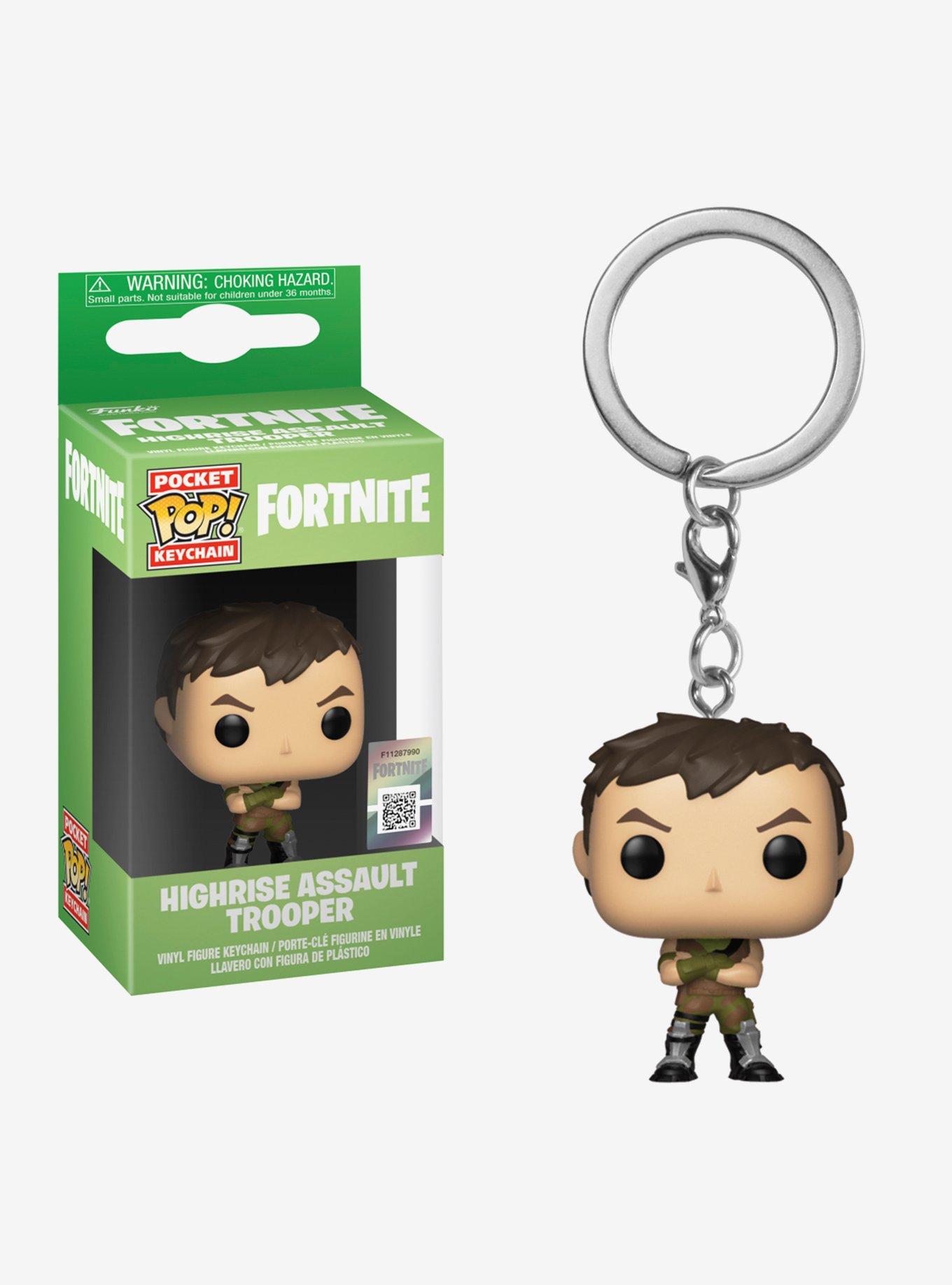 Funko Fortnite Pocket Pop! Highrise Assault Trooper Vinyl Key Chain, , hi-res