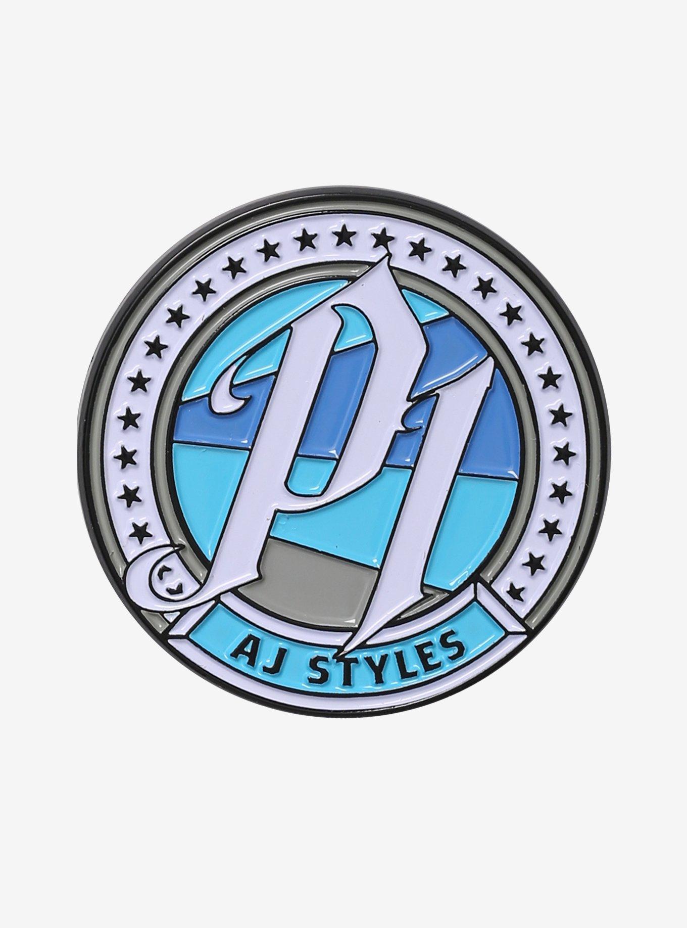 WWE AJ Stlyes Logo Enamel Pin, , hi-res