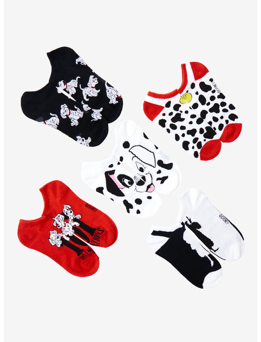 Disney 101 Dalmatians No-Show Socks 5 Pair, , hi-res