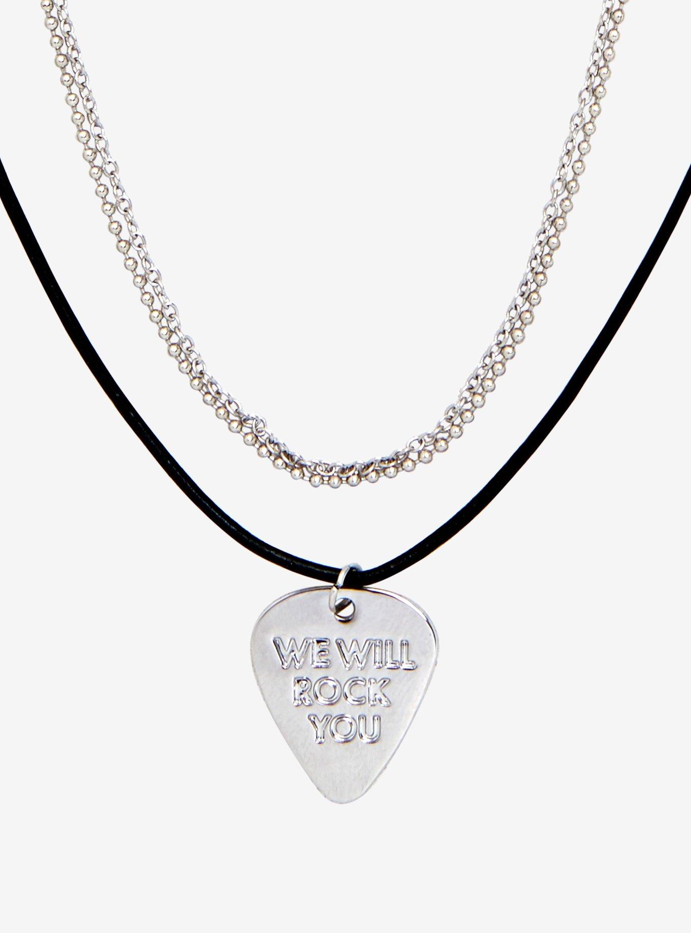 Queen We Will Rock You Guitar Pick Choker, , hi-res