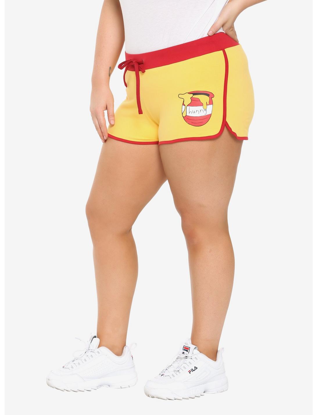 Disney Winnie The Pooh Girls Soft Shorts Plus Size, YELLOW, hi-res