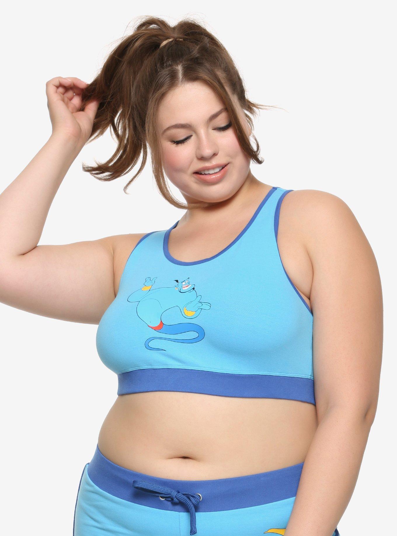 Disney Aladdin Genie Sports Bra Plus Size, BLUE, hi-res