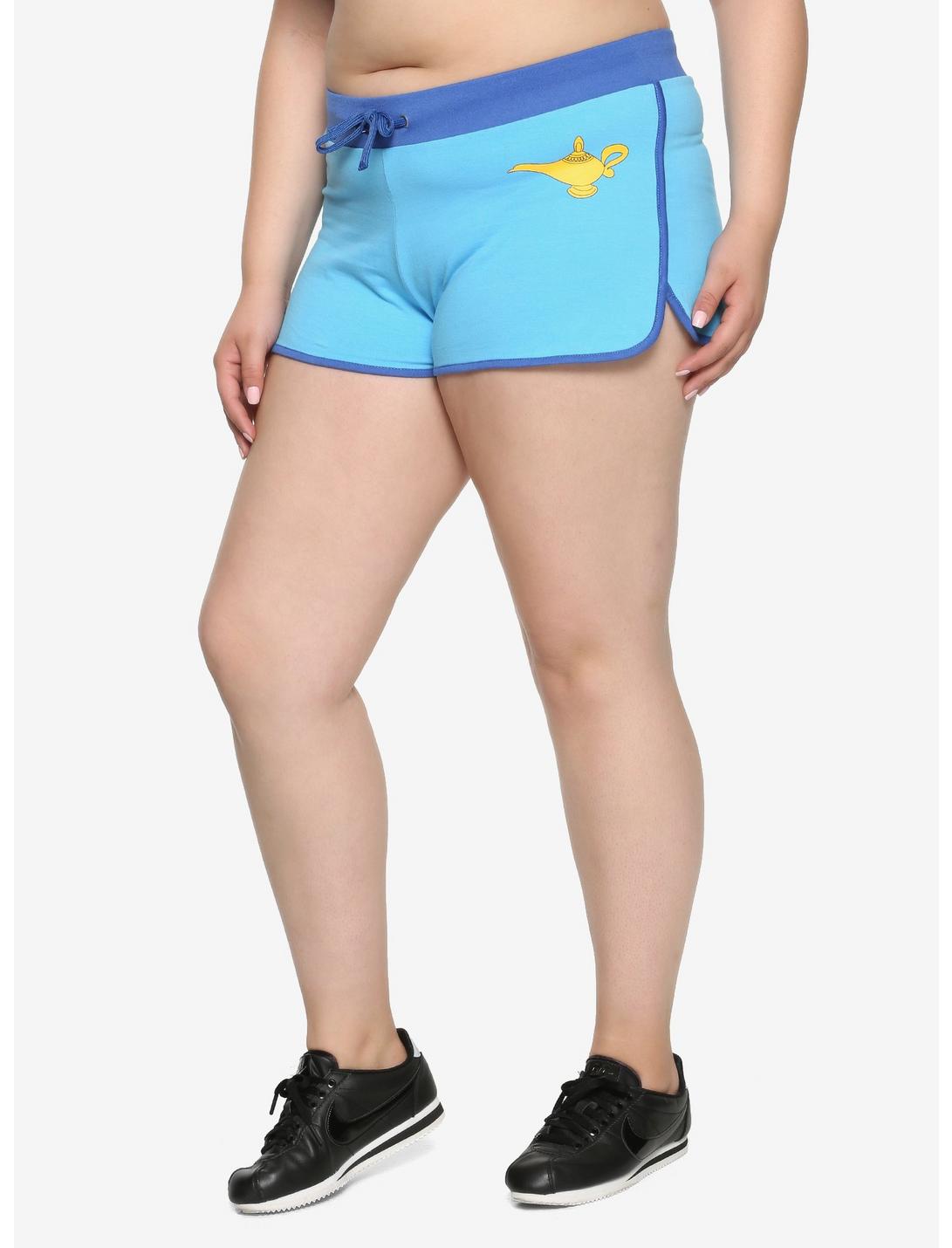 Disney Aladdin Genie Lamp Girls Soft Shorts Plus Size, BLUE, hi-res