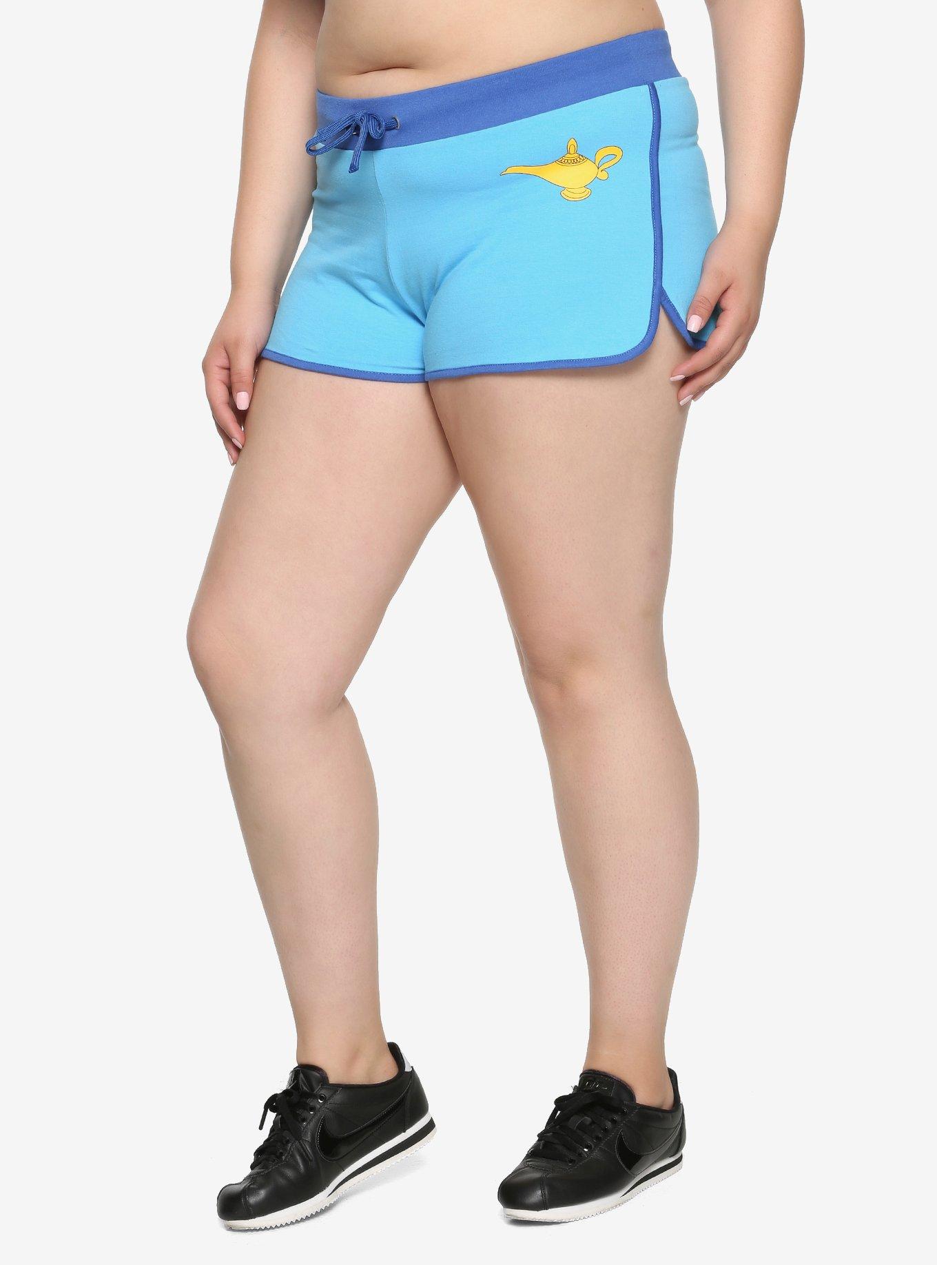Disney Aladdin Genie Lamp Girls Soft Shorts Plus Size, BLUE, hi-res