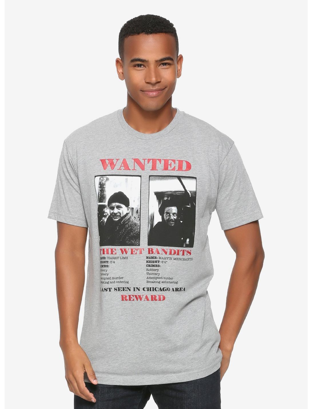Home Alone Wanted Wet Bandits T-Shirt - BoxLunch Exclusive, GREY, hi-res