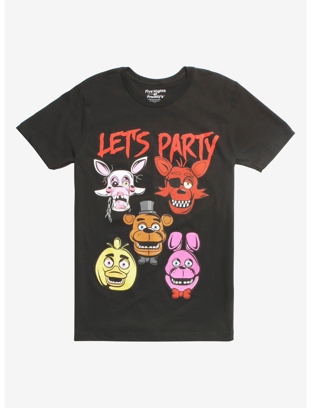 Five Nights At Freddy's Let's Party Group T-Shirt, WHITE, hi-res