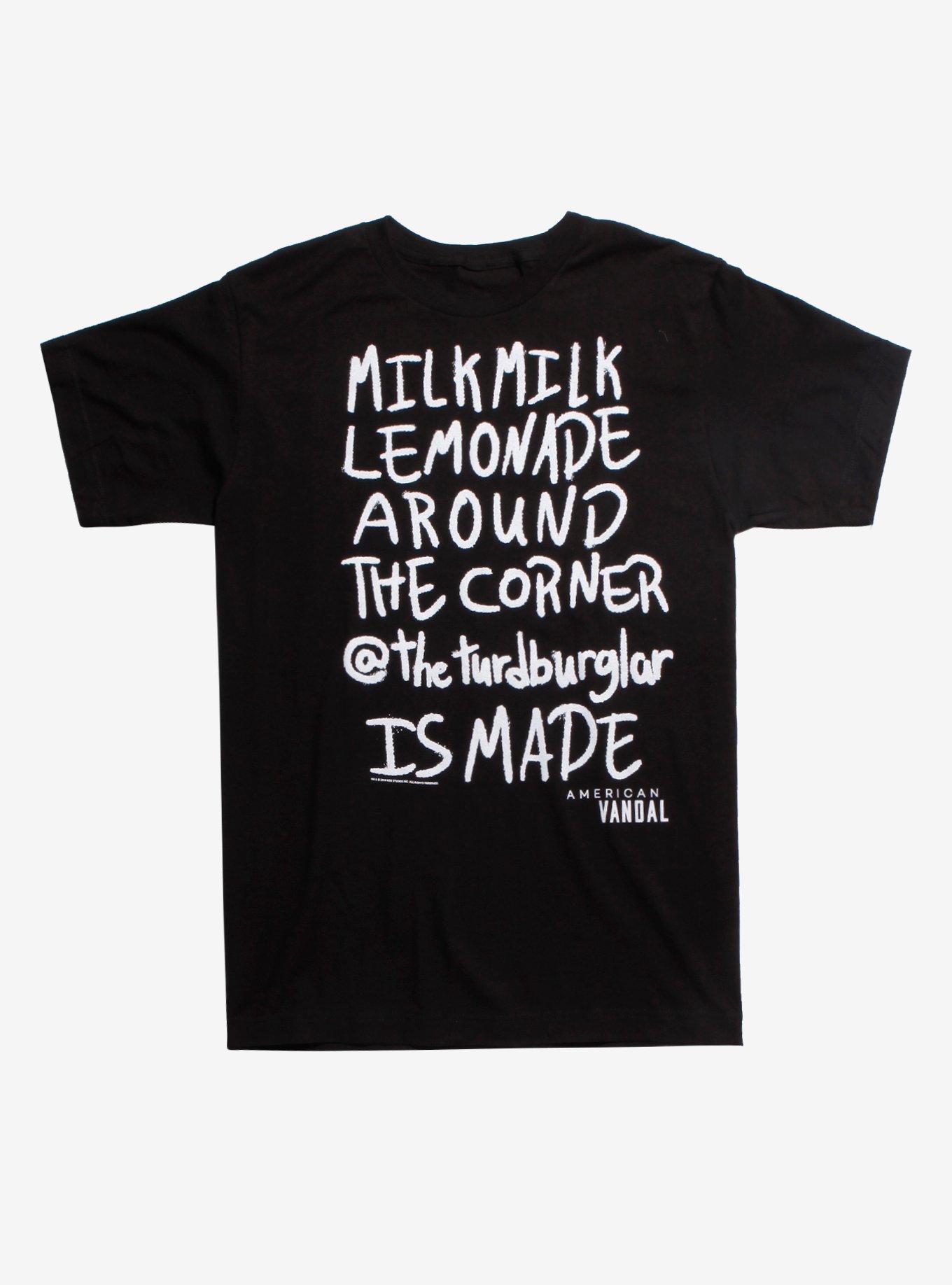 American Vandal Milk Milk Lemonade T-Shirt, BLACK, hi-res