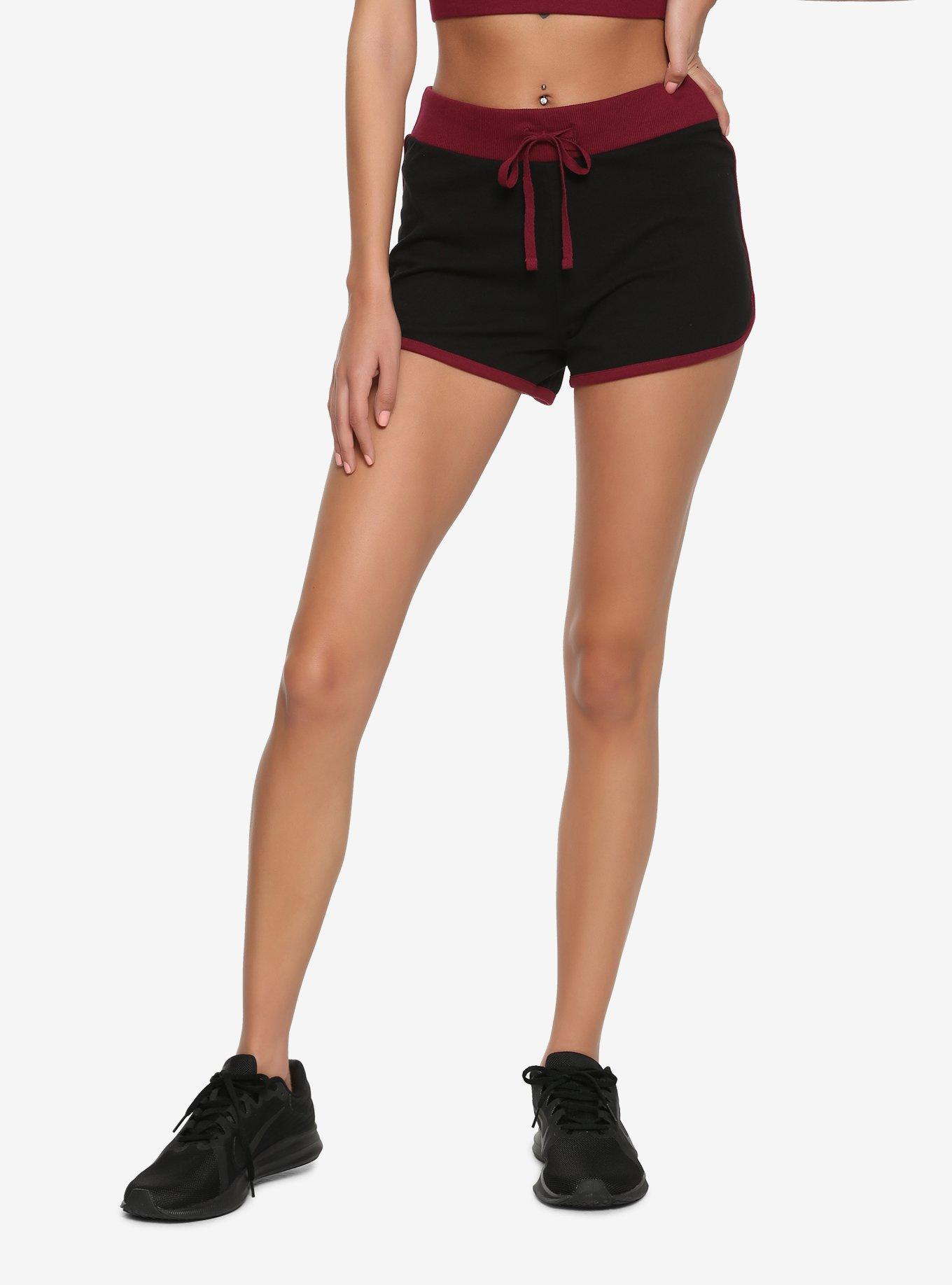 Supernatural Maroon & Black Join The Hunt Girls Soft Shorts, BLACK, hi-res