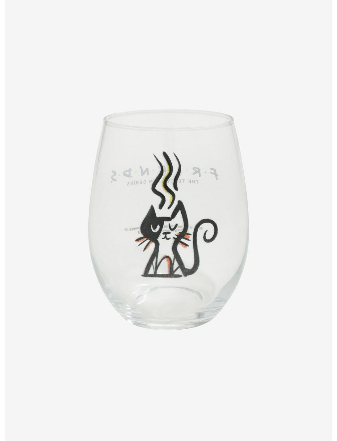 Friends Smelly Cat Stemless Wine Glass, , hi-res