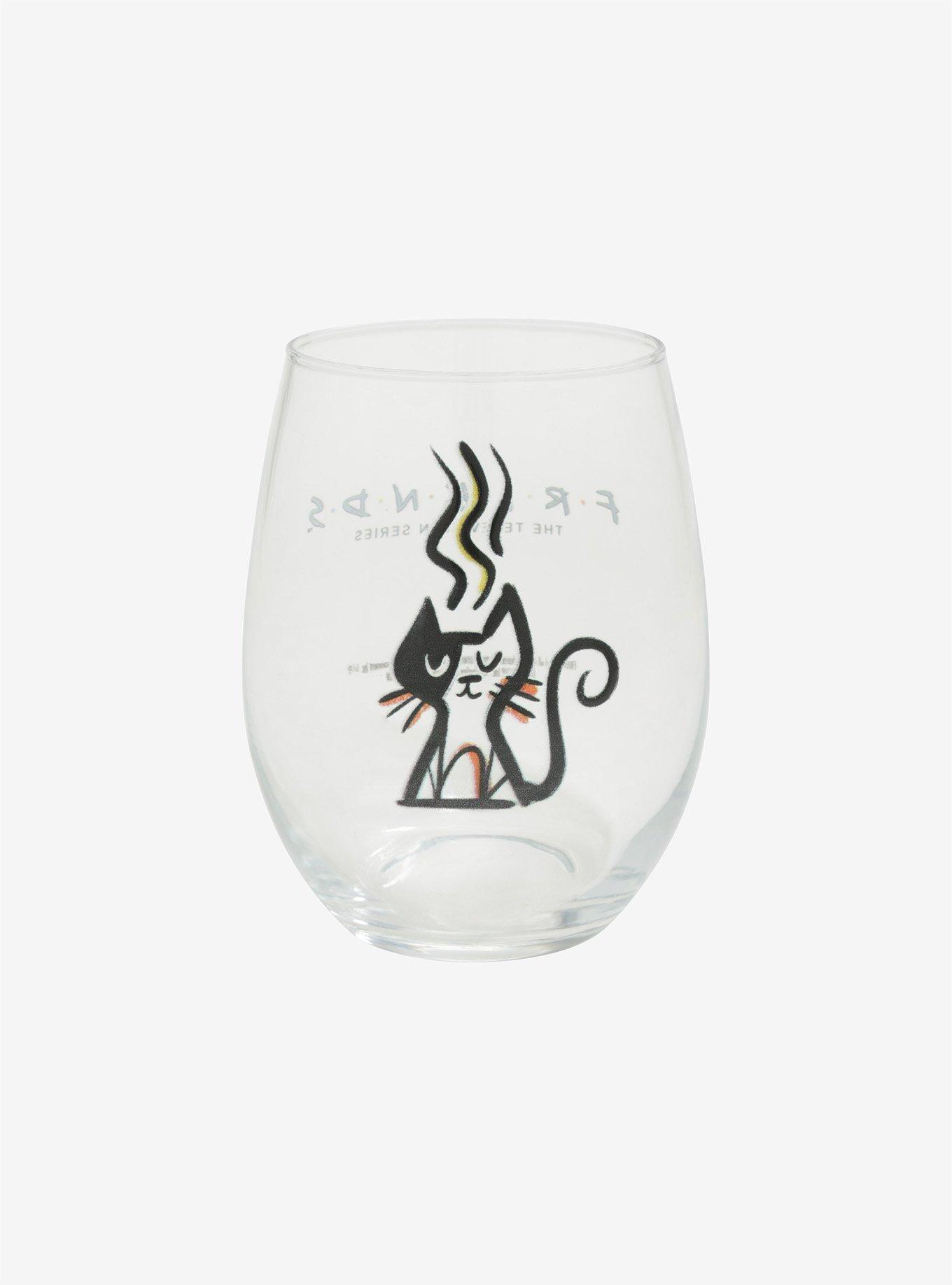 Friends Smelly Cat Stemless Wine Glass, , hi-res