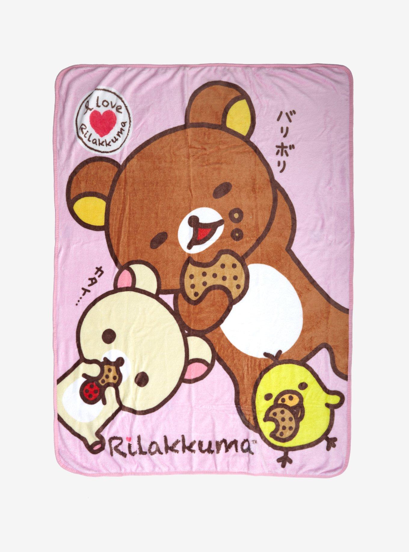 Rilakkuma Cookies Friends Throw Blanket, , hi-res