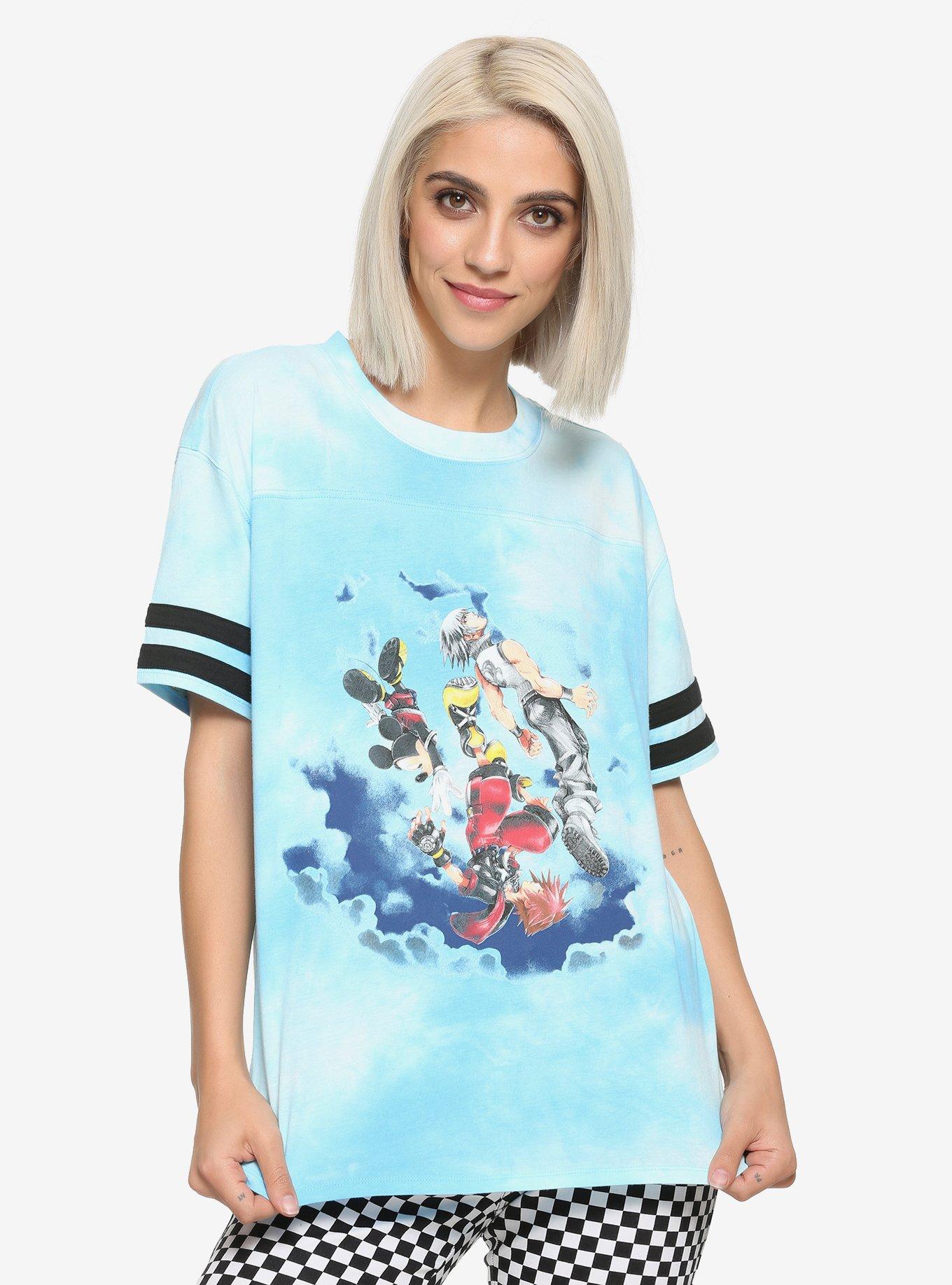 Disney Kingdom Hearts 3D Dream Drop Distance Washed Girls T-Shirt Hot Topic Exclusive, BLUE, hi-res