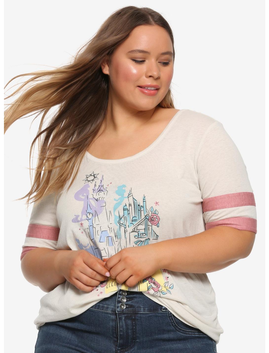Destination Disney Princess Castle Athletic T-Shirt Plus Size, MULTI, hi-res