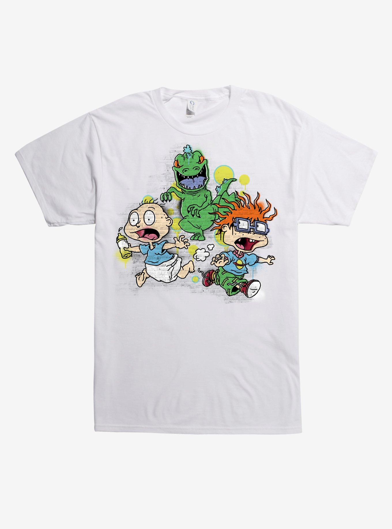 Rugrats Reptar Chase Sketch T-Shirt - WHITE | Hot Topic