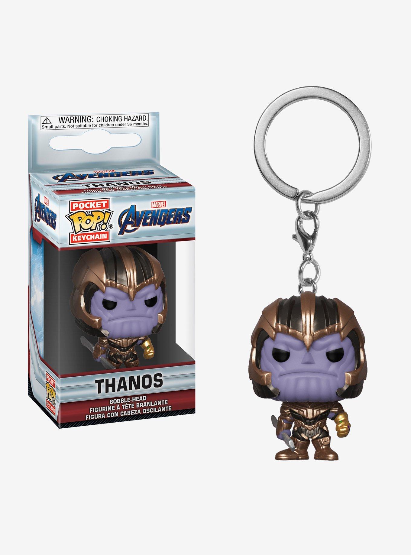 Funko Marvel Avengers Pocket Pop! Thanos Bobble-Head Key Chain, , hi-res