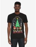 Harry Potter Pixelated Happy Christmas T-Shirt, BLACK, hi-res
