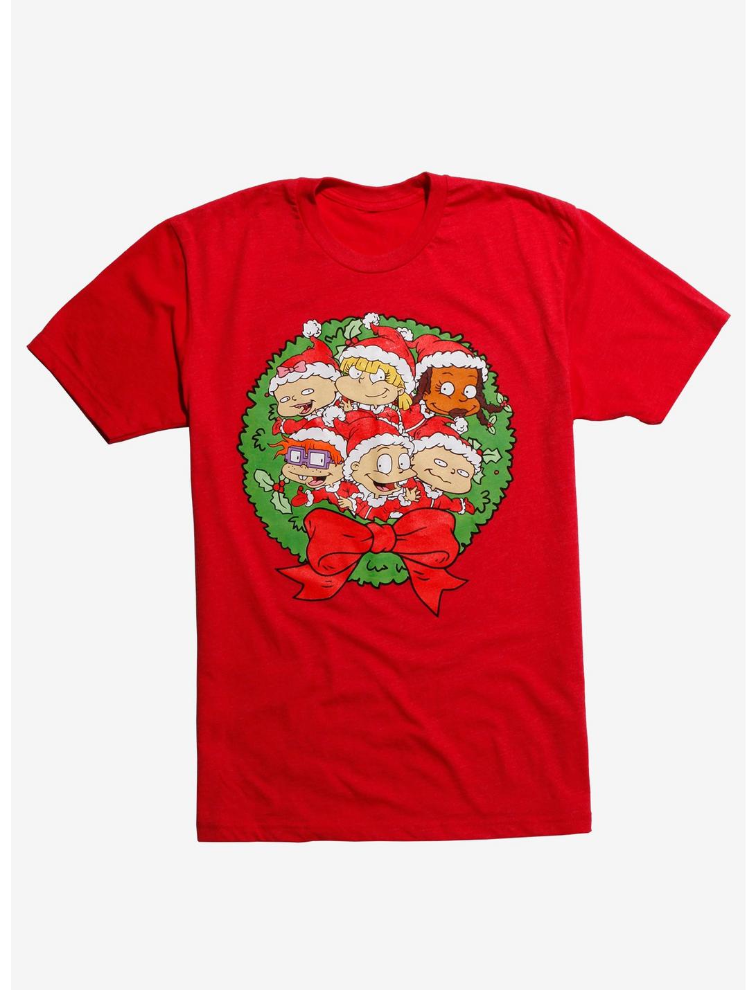 Rugrats Christmas Wreath T-Shirt - BoxLunch Exclusive, WHITE, hi-res