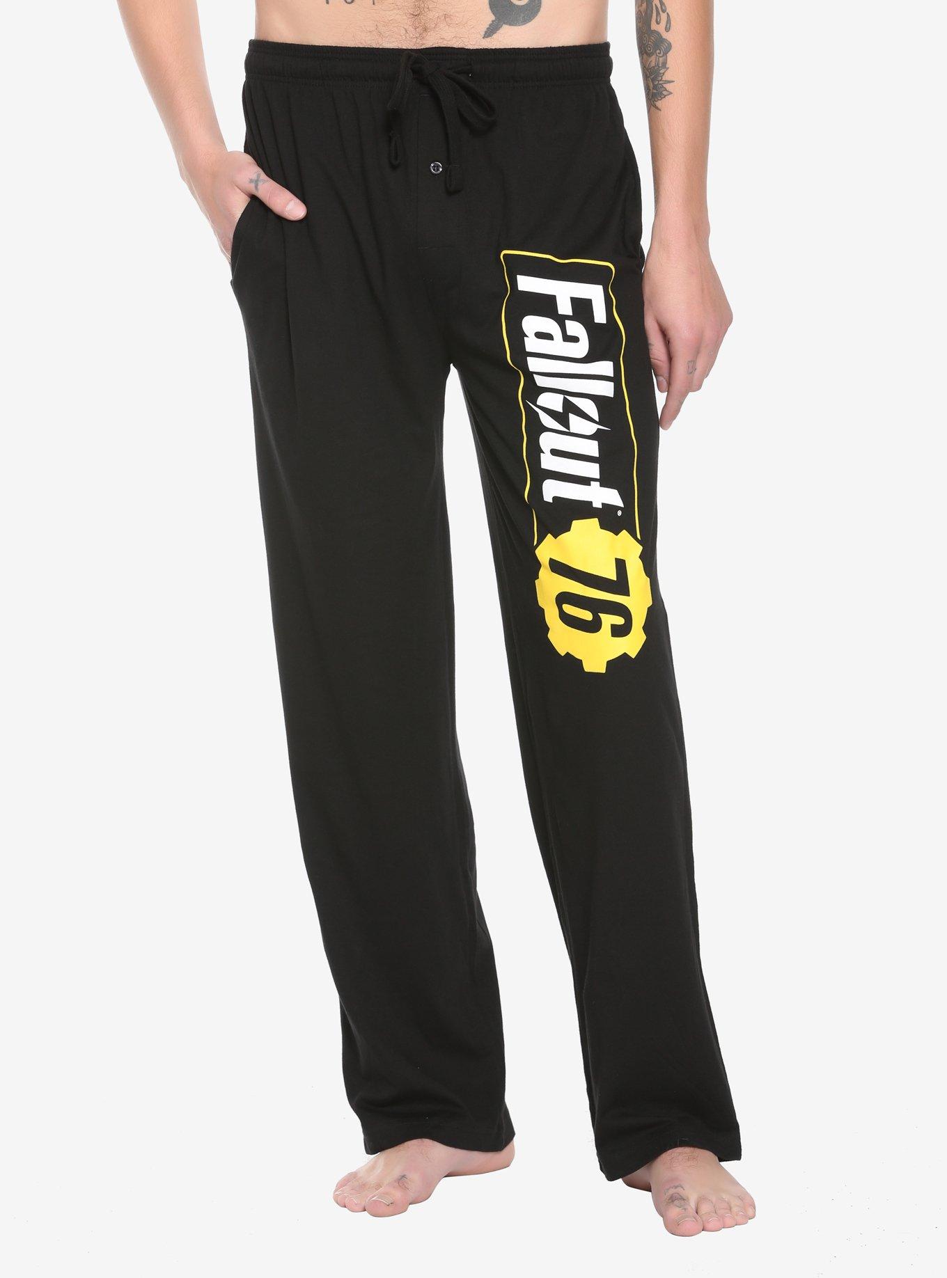 Fallout 76 Logo Pajama Pants, BLACK, hi-res