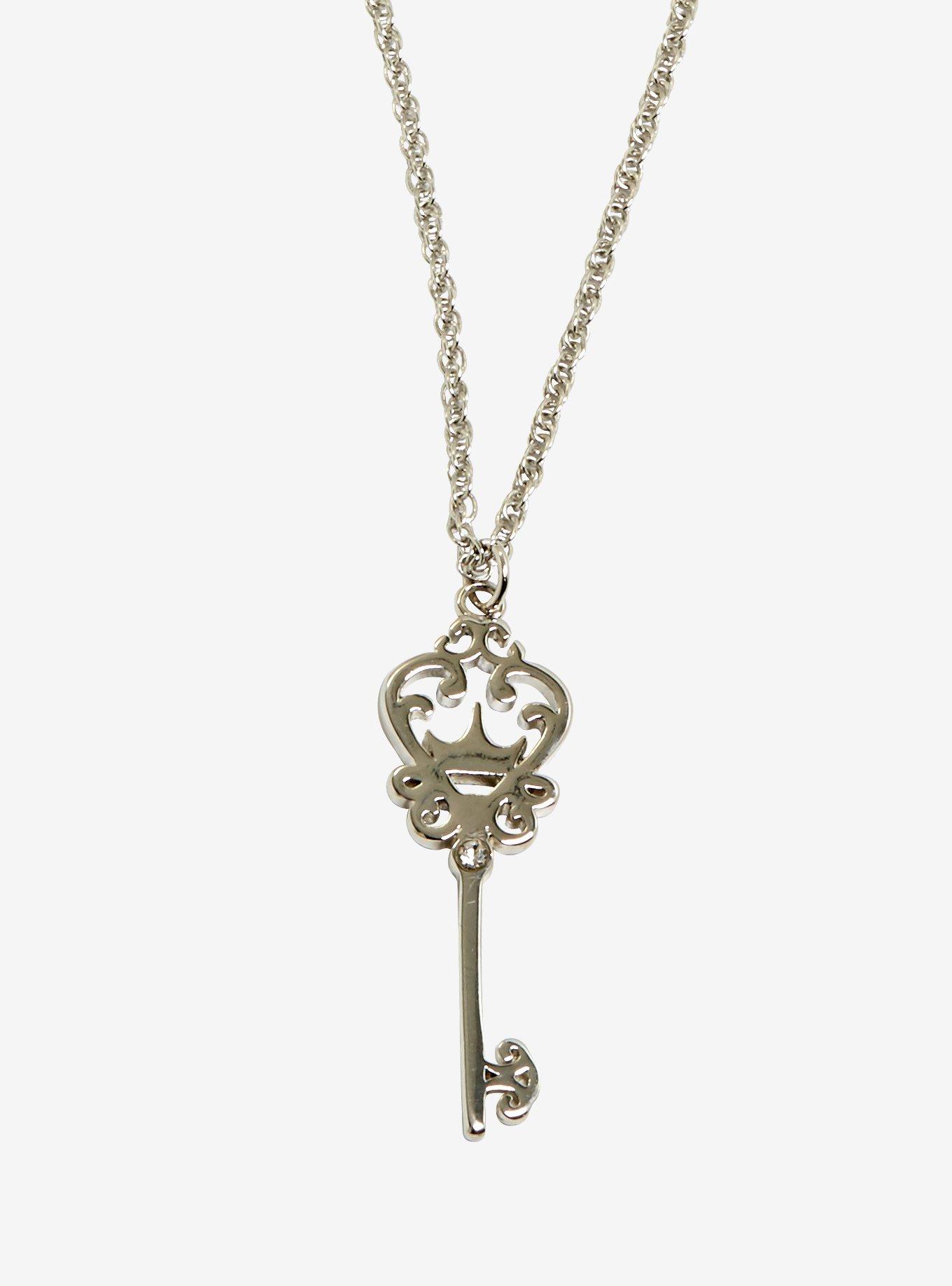 Her Universe Destination Disney Castle Key Necklace, , hi-res