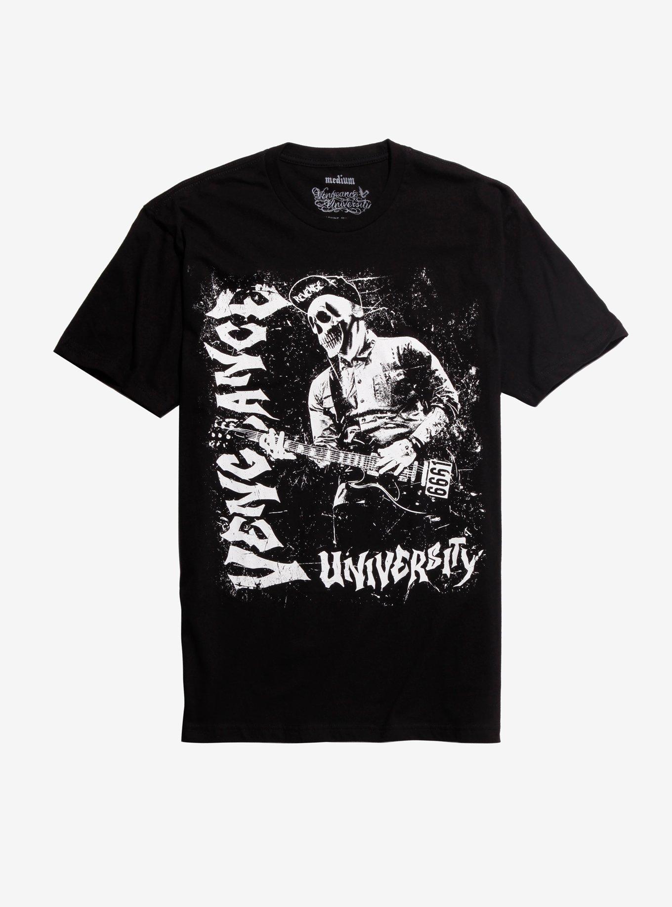 Vengeance University Zacky Skeleton T-Shirt, BLACK, hi-res