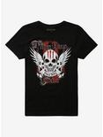 Three Days Grace Rock Skulls Wings T-shirt, BLACK, hi-res