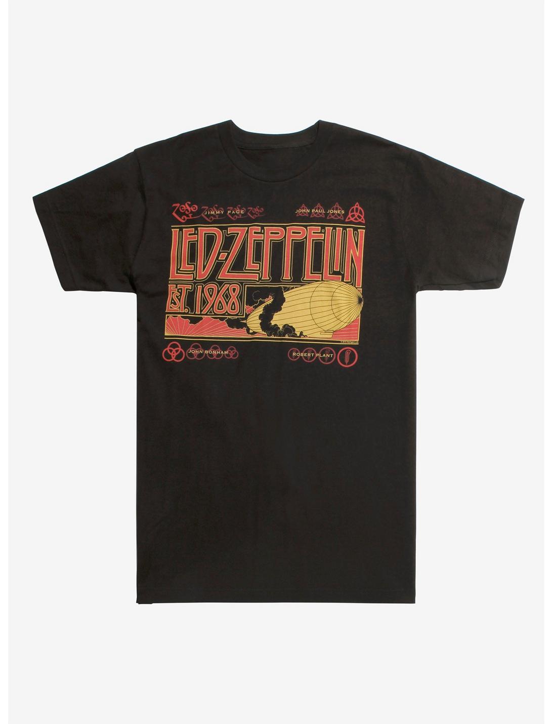 Led Zeppelin Established 1968 T-Shirt, BLACK, hi-res
