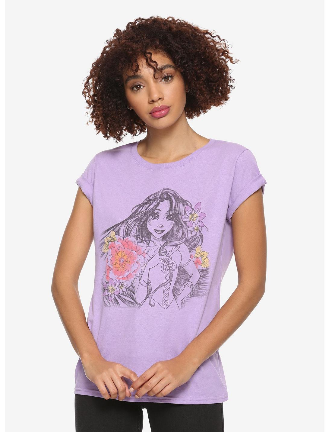 Disney Tangled Rapunzel Flower Sketch Girls T-shirt, MULTI, hi-res