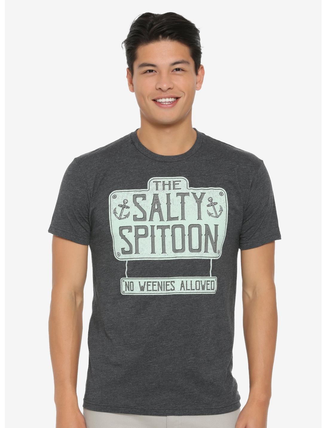 SpongeBob SquarePants The Salty Spitoon T-Shirt - BoxLunch Exclusive, GREY, hi-res