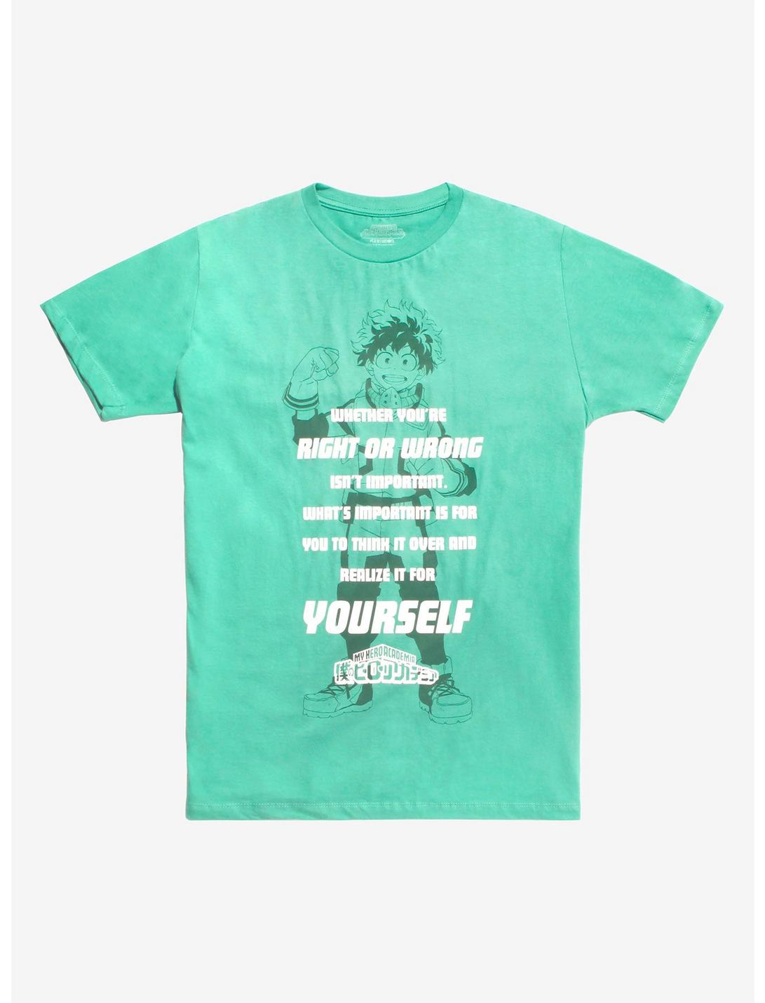 My Hero Academia Deku Realize It For Yourself T-Shirt, TEAL, hi-res