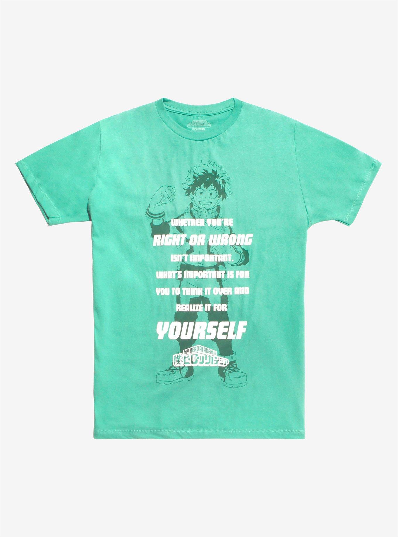 My Hero Academia Deku Realize It For Yourself T-Shirt, TEAL, hi-res