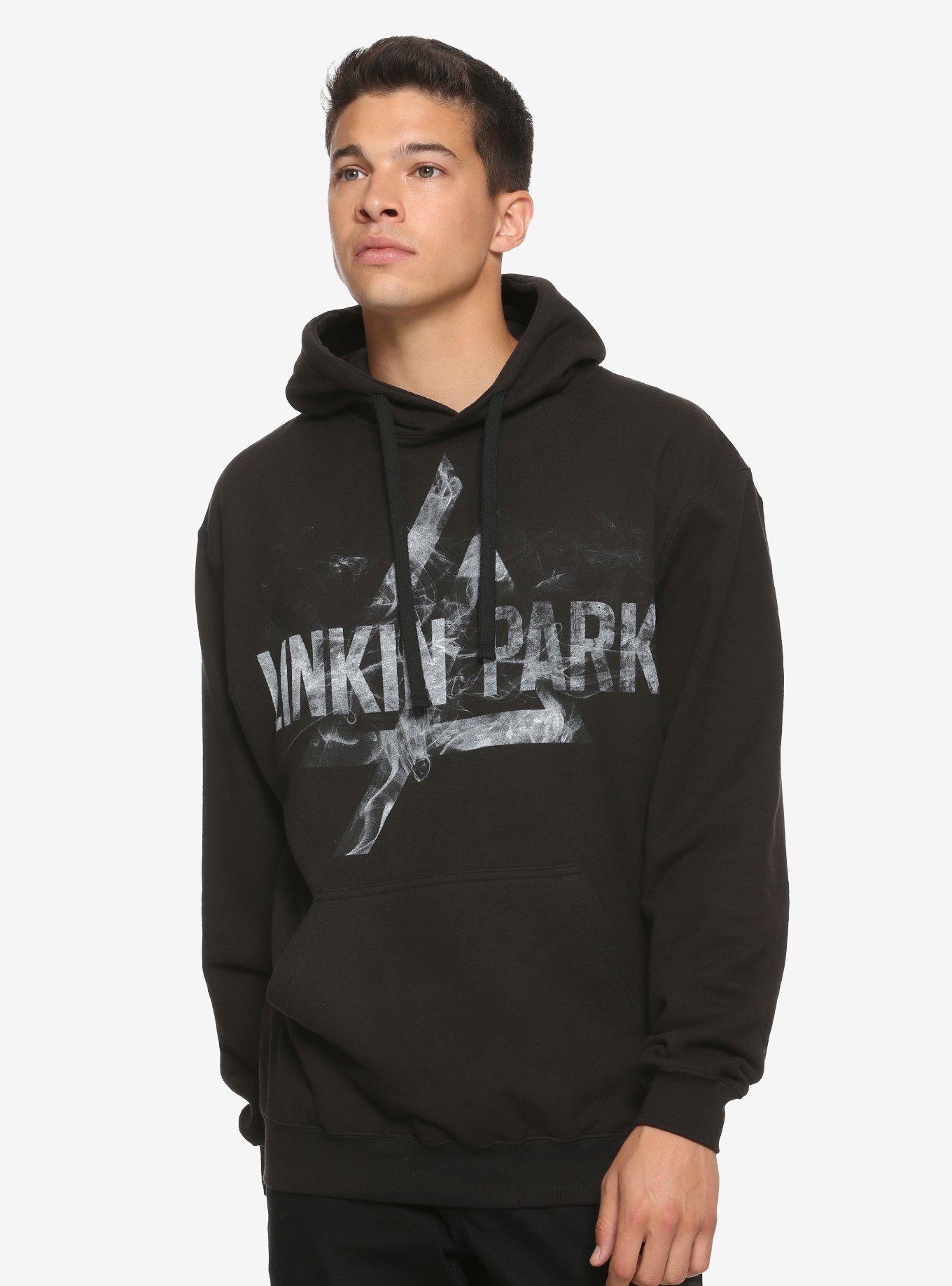 Linkin Park Smoke Logo Hoodie, BLACK, hi-res