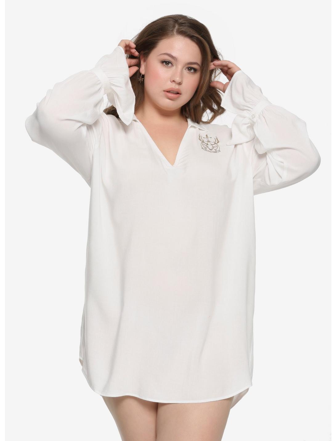 Outlander Jamie Girls Sleep Shirt Plus Size Hot Topic Exclusive, IVORY, hi-res