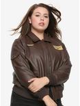 Her Universe Marvel Captain Marvel Cosplay Girls Faux Leather Aviator Jacket Plus Size, MULTI, hi-res