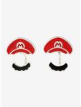 Super Mario Bros. Hat & Mustache Front/Back Stud Earrings, , hi-res