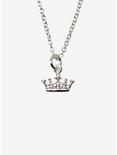 Disney Sleeping Beauty Aurora Crown Silhouette Dainty Charm Necklace, , hi-res