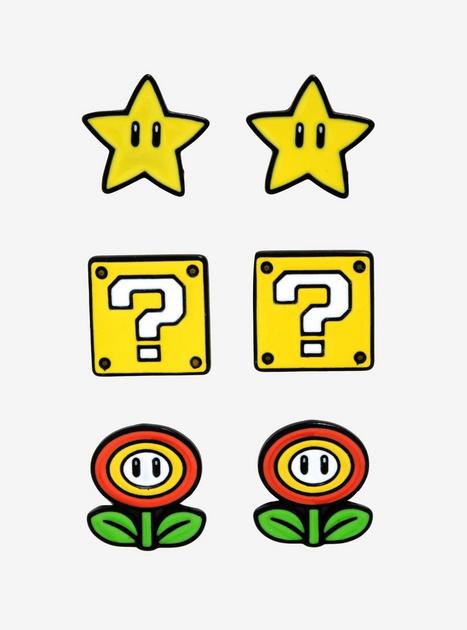 Super Mario Bros. Icon Earring Set | Hot Topic